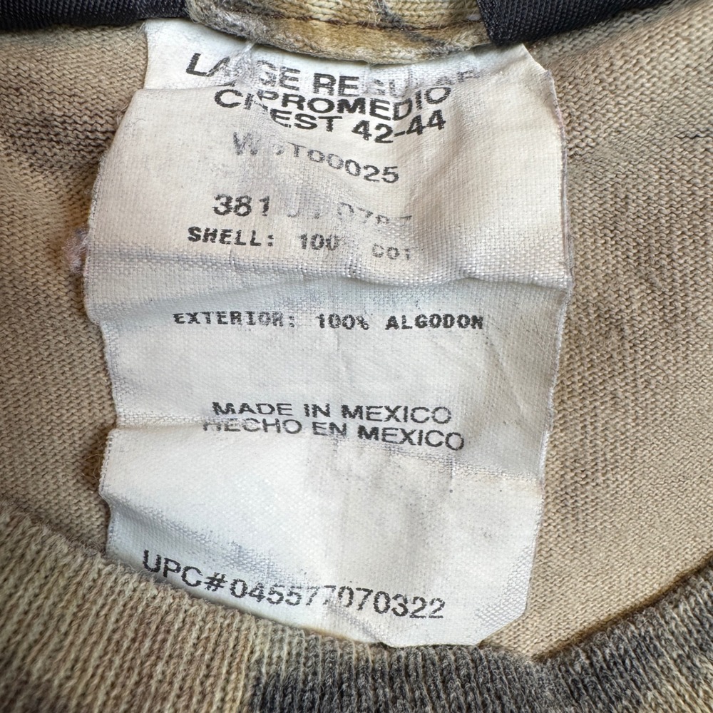 Vintage 90s Single Stitch Mens Camo T-Shirt Large Liberty Advantage‎ Timber - Picture 3 of 10